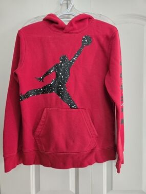 Youth Nike Air Jordan Red Jordan Graphic Pullover Hoodie XL